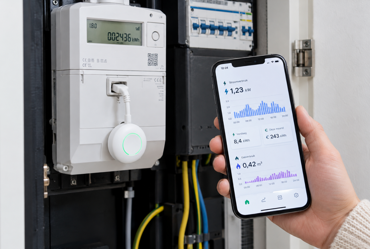 Je energieverbruik op je telefoon bijhouden? Dat kan met een P1 meter!